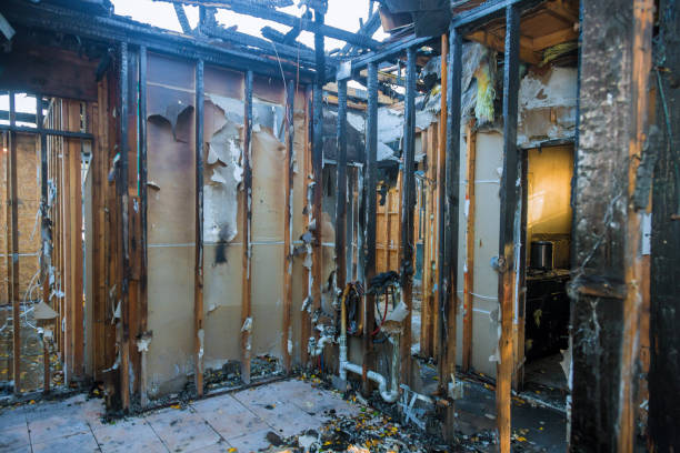 Professional Fire Damage Restoration technician working in Uniondale, NY